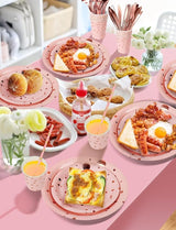 Birthday Party Tableware, 161 Pieces Pink and Rosegold Party