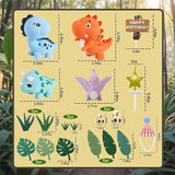 20pcs Dinosaur Cake Topper Set with Dinosaur Eggs Reusable Dinosaur