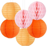 Pink Orange Groovy Thanksgiving Engagement Party Decorations 14pcs
