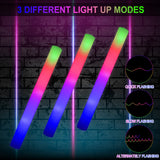LifBetter 58Pcs Foam Glow Sticks Bulk,Led Glow Sticks with 3 Modes