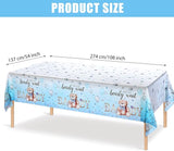 Tegeme 6 Pack Bear Baby Shower Tablecloth Plastic Bear Table Cover We