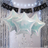 KatchOn, Transparent Iridescent Star Balloons - Big 19 Inch, Pack of 8