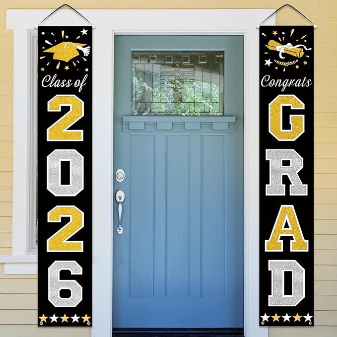DAZONGE Graduation Decorations 2026, Black & Gold Class of