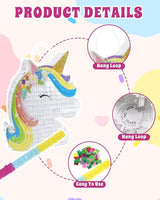 Unicorn Piñata Party Supplies Piñata Bundle with Blindfold and Bat