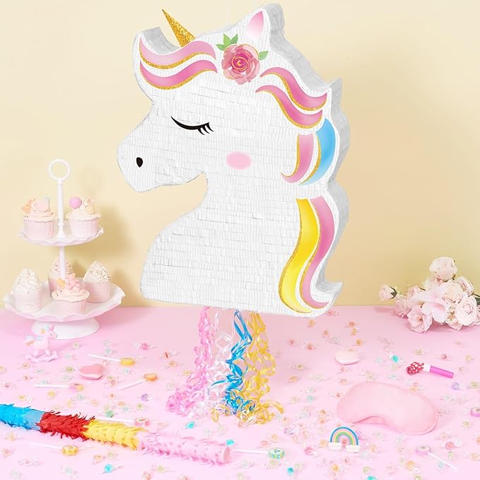 Unicorn Piñata Unicorn Party Supplies Piñata Bundle with Blindfold
