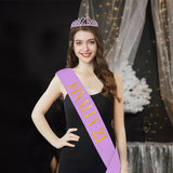 21st Birthday Decorations for Her Purple with 21st Birthday Sash and
