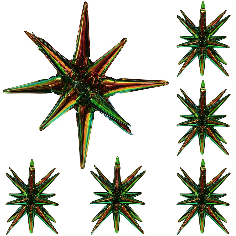 Dazzle Black Green Balloon 14-Pointed One-Piece Star Explosion Balloon