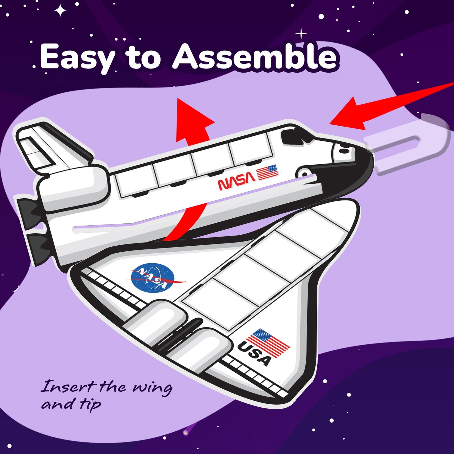 ArtCreativity Space Shuttle Gliders, Set of 24, Flying Toys for Boys &
