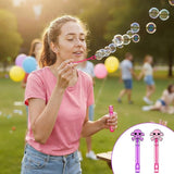 RoundFunny 24 Pcs Skull Mini Bubble Wands Skeleton Theme Party