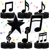 Sureio 8 Pack Music Notes Honeycomb Centerpieces Musicical Party
