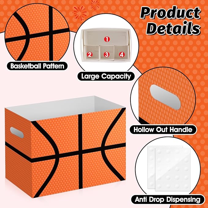 2PCS Basketball Utensil Holder Paper Utensil Caddy for Basketball