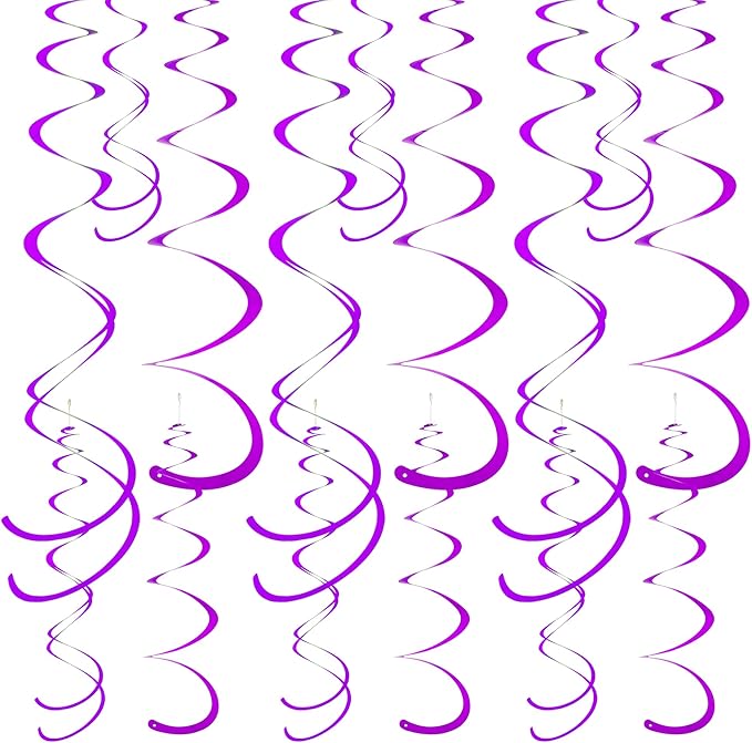Colorful Ceiling Swirl Foil Decorations Hanging Plastic Streamer