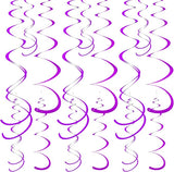 Colorful Ceiling Swirl Foil Decorations Hanging Plastic Streamer
