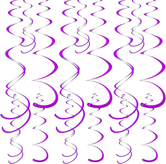 Colorful Ceiling Swirl Foil Decorations Hanging Plastic Streamer