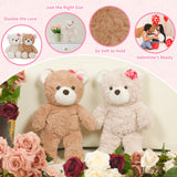 Muiteiur 2 Packs Teddy Bears Bulk, 13.8 Inch Teddy Bear Set with Pink