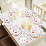 96Pcs Sweet One Ice Cream 1st Birthday Party Paper Plates and
