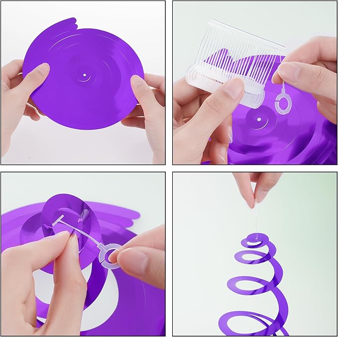Colorful Ceiling Swirl Foil Decorations Hanging Plastic Streamer