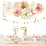 Champagne Gold Beige Fall Boho Bachelorette Party Decorations 21pcs