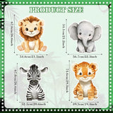 4 Pcs Large 24 x 32 Safari Animals Cardboard Cutouts Wildlife Jungle