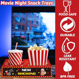 32Pcs Movie Night Snack Trays Hold Popcorn Candy Food Drink Movie
