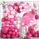 Pink Balloons Arch Kit Garland 131PCS as Pink Decor, Aivatoba