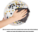 72 Pack Black Gold Confetti Balloons Kit, 12 Inch Black Gold White