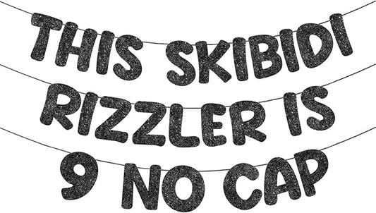 Fulmoon Pre Strung This Skibidi Rizzler Is 9 No Cap Glitter Banner #3