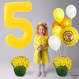 KatchOn, Yellow Number 5 Balloon - Giant, 40 Inch | Yellow 5 Balloon,