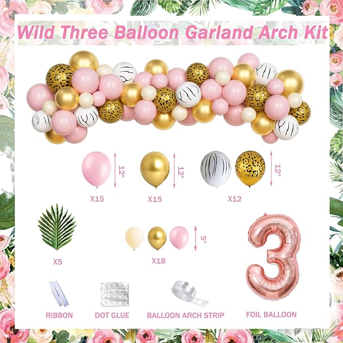 231 PCs Young Wild and Three Decorations Girl Hombae Jungle Safari