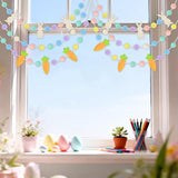 Easter Decorations Bunny Rabbit Banner Pastel Rainbow Pom Pom