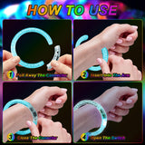 OLUPP 28 Pack Glow Bracelets, Glow in the Dark Party Supplies, 6 Color