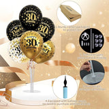 4 Set Black Gold Balloon Stand Kit for Birthday Decorations for 30th