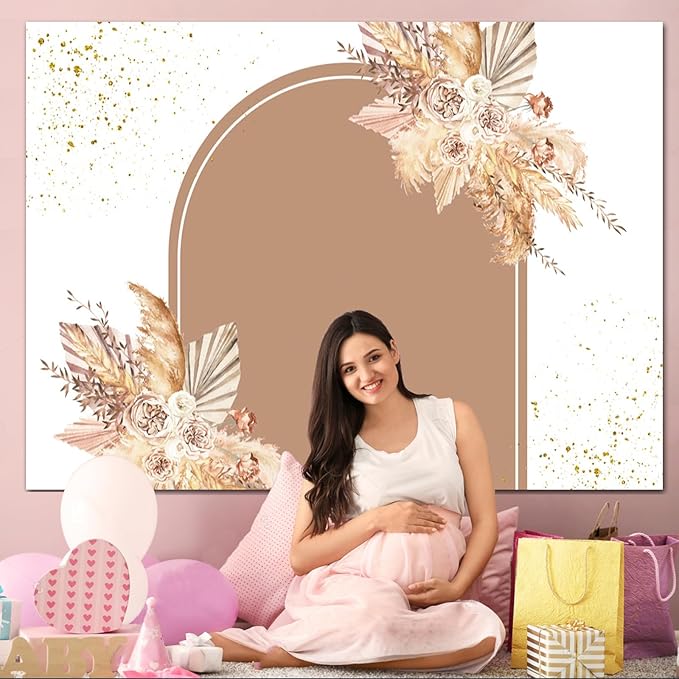Boho Backdrop for Baby Shower Birthday Decorations,Bohemian Arch #3