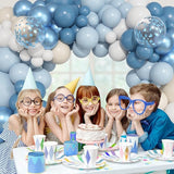 Ouddy Life 157 Pcs Dusty Blue Balloons Garland Arch Kit, Dusty Baby