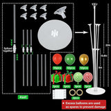4 Sets Christmas Party Balloons Stand Kit with Gift Box Candy Foil