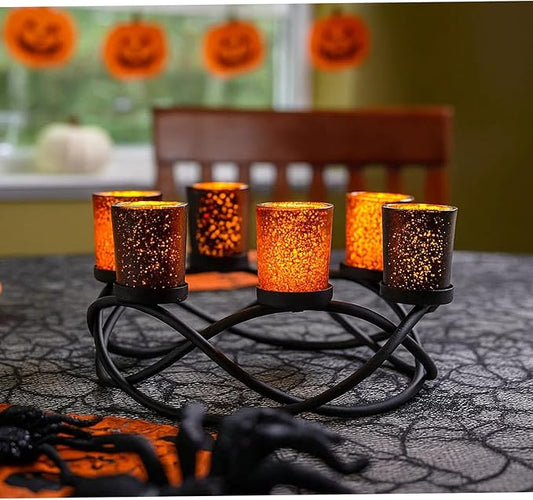 Halloween Centerpiece Table Decor Candle Holder for Kitchen Dining