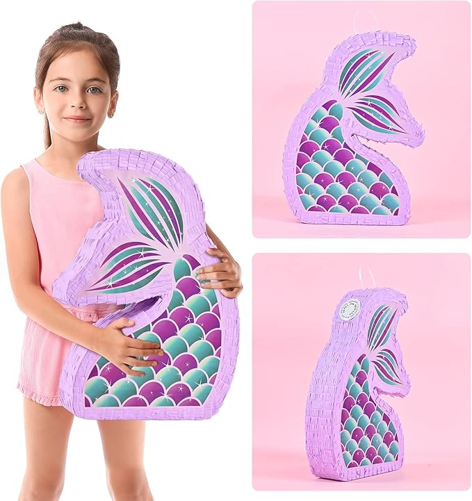 Mermaid Piñata Mermaid Party Supplies Piñata Bundle with Blindfold