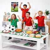 180Pcs Soccer Party Supplies Paper Plates and Napkins Serve 60