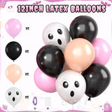 Pink Halloween Party Decorations Set Include HAPPY HALLOWEEN Banner