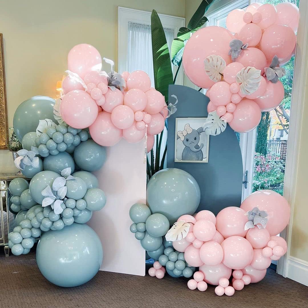 Pastel Light Pink Balloons Double Stuffed Pink Balloon Garland Arch