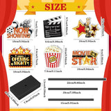 6 Pcs Movie Night Wooden Sign Set Movie Party Decorations Star Video