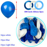KADBANER White Blue Light blue Balloons,100 Pack 12 Inch Latex