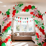 Green White Christmas Balloon Winter Holiday Happy New Year Xmas Eve