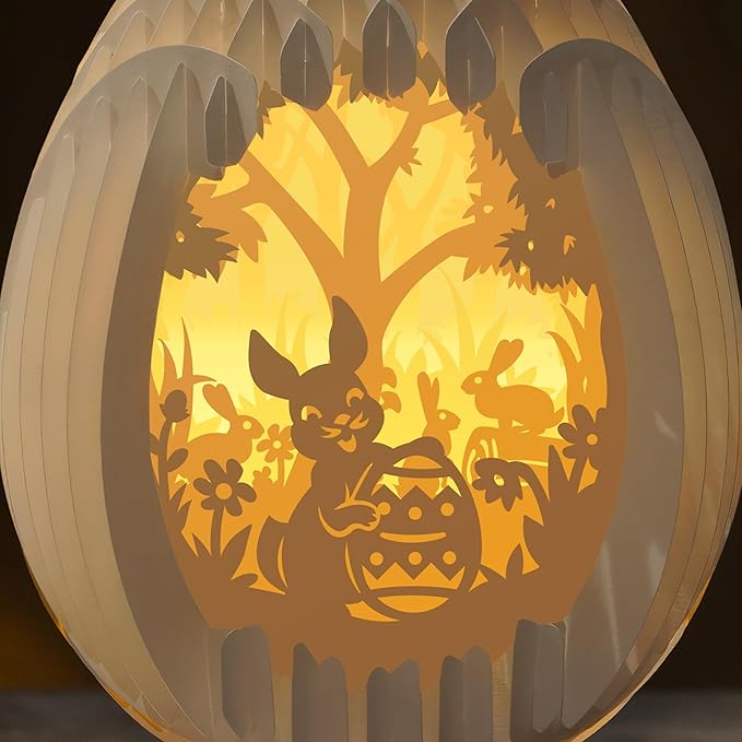 Lighted Easter Egg Centerpieces for Tables Indoor Paper Easter