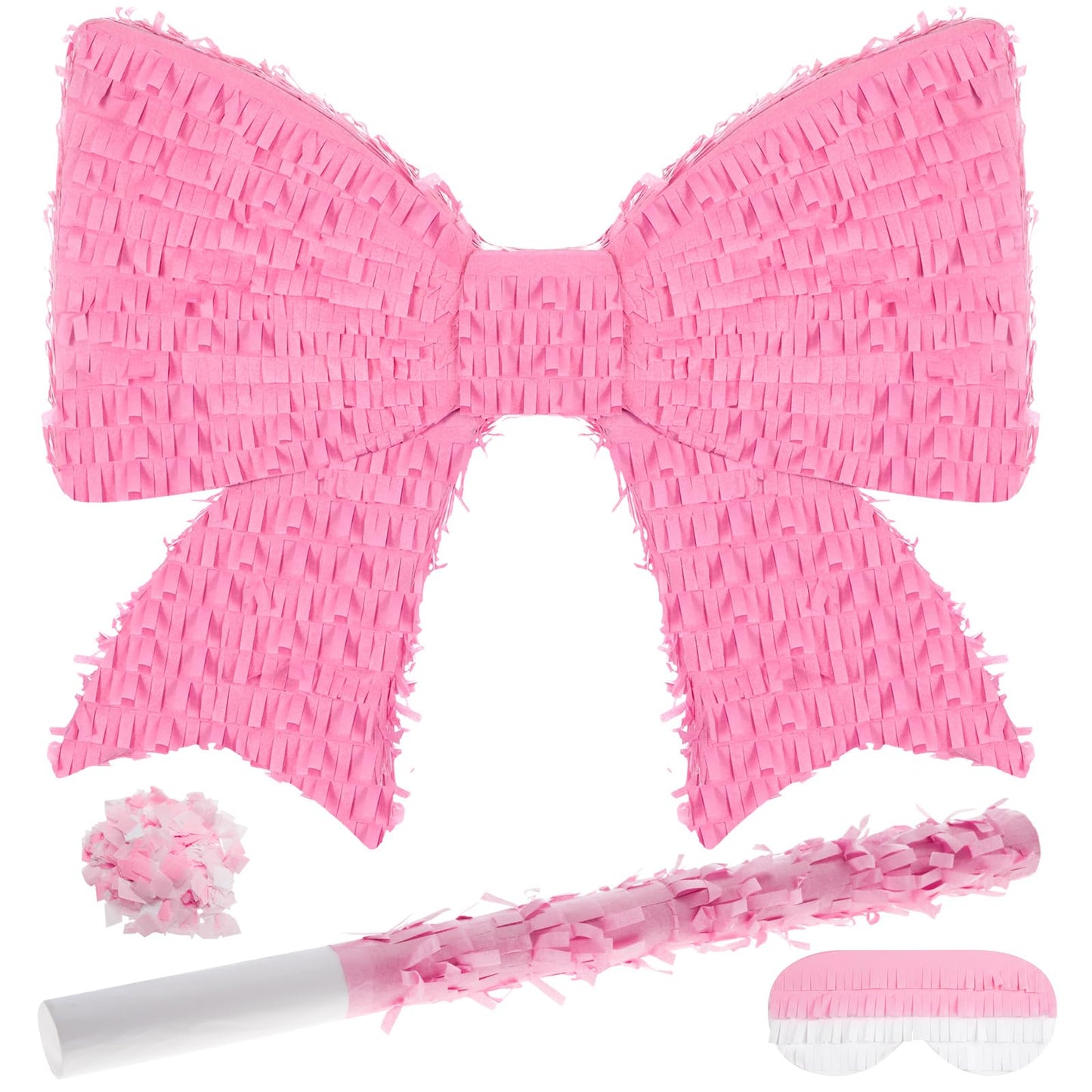 Hungdao Pink Bow Piñata for Girl Birthday Party Decorative Bowtie