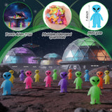 120 Pcs Colorful Mini Alien Figures Bulk Glow in The Dark