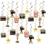 30Pcs Movie Night Party Supplies Hanging Decorations Movie Theme