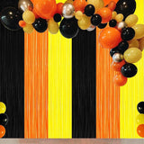 Construction Birthday Party Decorations Orange Black Yellow Foil