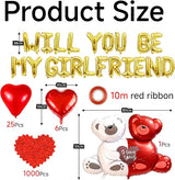 Will You Be My Girlfriend Balloons, I Love You Valentines Day