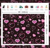 Pink Black Heart Backdrop Pink Heart Valentine's Day Photography